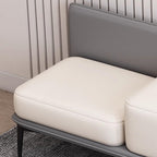 Modern Bed End Stool Modern Bedside Bench Bedroom Entrance Shoe Long Sofa Entryway(Brown)