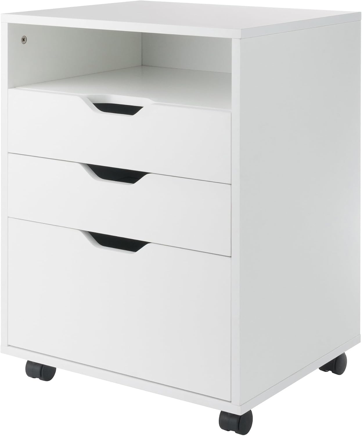 Winsome Halifax Mobile Storage Cabinet with 5 Drawers in White, Stylish & Functional Home Storage Cabinet for Filing, Kitchen Organization, Moveable Furniture for Office, Dorms, Apartments