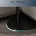 C Shaped End Table, Sofa Side Table with Metal Base, Solid Wood Side Table Suitable for Living Room, Bedroom, Small Space(50 * 33 * 65cm)