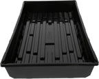 SUNPACK 10" x 20" Mega Plastic Seed Starting Tray, Black, 2.5" (Pack of 30) - No Drainage Holes, Ideal for Greenhouses or Indoor Gardening - Made of Thick, Strong Plastic