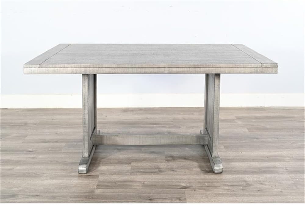 Pemberly Row Contemporary Wood Rectangular Dining Table, Gray Finish, 30''Hx60''Wx38''D, Sleek Minimalist Design, Sturdy Durable Construction, Modern Style Dining Room Table for Small Spaces