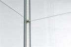 Displays2go Locking Glass Display Case, Illuminated, Silver