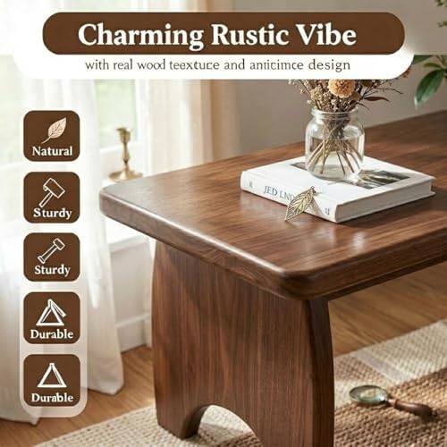 Solid Wood Bench, 24" 31" 35" 39" 47" 59" Rustic Entryway Bench, Narrow End of Bed Bench for Bedroom, Farmhouse Dining Bench for Kitchen, Living Room, Hallway, Easy Assembly