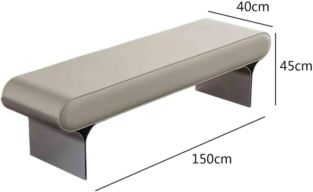 Modern Upholstered Bed end Bench Bedroom Home Use Bedside Dressing Room Long Shoe Changing Entryway(Large)