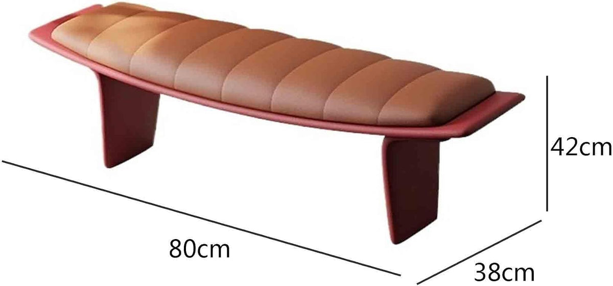 Modern Upholstered Long Bench for Living Room and Home Use Leather for Bedroom and Bed end Entryway(XS)