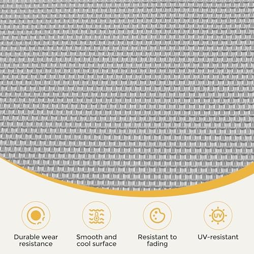 Yaheetech 26.4" Tanning Chair with Face Hole, 5-Position Adjustable, Gray | 600D Texteline fabric, 300 lb capacity, foldable tanning chair w/ face hole for outdoor beach patio lawn face-down sunbathing