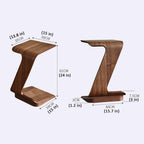 Wood Side Table Modern C Table Sofa Small End Table Mobile Coffee Table Snack Drink TV Tray for Living Room Bedroom Small Spaces Decoration