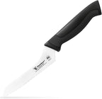 6-Inch Offset Serrated Bread Knife, Premium High Carbon Stainless Steel Blade Knife for Bread with Ergonomic Handle, NSF Certified, DT-31 Series, Black