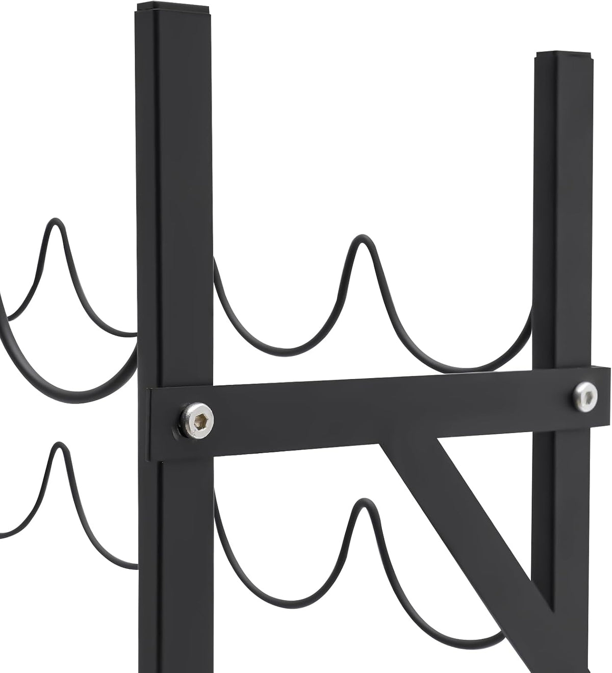 10-Tier Wine Rack for 100 Bottles - Black Metal Wine Bottle Holder Stand with Horizontal Storage, Easy Assembly, and Elegant French Quarter Design for Home, Bar, and Cellar Display