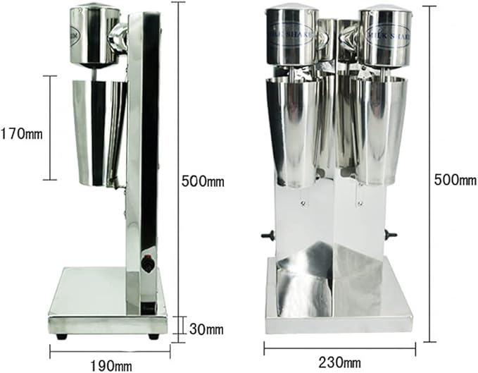 DYRABREST 180W Commercial Electric double milk shaker Maker Drink Mixer Shake Machine Smoothie Milk Ice Cream 650ML
