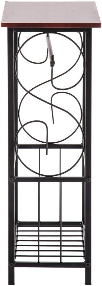 Side Table,Narrow End Table for Small Spaces,Snack Couch Table with Holder,Nightstand for Living Room,Bedroom,Office,Bathroom,Balcony (Coffee)