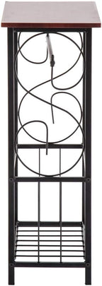 Side Table,Narrow End Table for Small Spaces,Snack Couch Table with Holder,Nightstand for Living Room,Bedroom,Office,Bathroom,Balcony (Coffee)