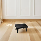 ibasenice Japanese Style Rectangular Wooden Low Table and Small Wood Stool Reliable Support and Compact Design for Floor and Bedroom Use