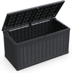 230 Gallon Large Outdoor Storage Deck Box XXL Patio Furniture Storage, 440 lbs Load Capacity as Bench/Table, Waterproof Resin Double-Wall for Backyard Garden & Pool