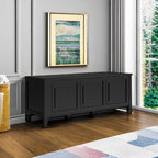 SIMPLIHOME Connaught 51" Wide Solid Wood Trunk Bench in Black | Traditional entryway bench with lift-up lid and 3 hidden compartments; mudroom, hallway, shoe or trunk bench.