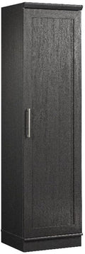 Pemberly Row Engineered Wood Single Door Pantry, 70.945 in H x 18.819 in W x 17.087 in D, Raven Oak Finish, Adjustable Shelves and Reversible Door, Kitchen or Dining Room Storage Cabinet