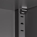 QINPTWUT 40" Industrial Storage Pantry, Kitchen Storage Cabinet with Mesh Door, 2 Adjustable Shelves, Freestanding for Kitchen, Dining Room,Bedroom, Workshop, Office, Garage (Black, 40")