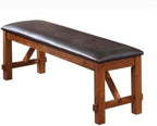 BOWERY HILL Living Room Bench, 60 in Wide, Solid Wood Construction, Walnut Finish, Durable RBW with USFR Foam, Modern Style Seating, 20 in High, 17 in Deep, Home Furniture