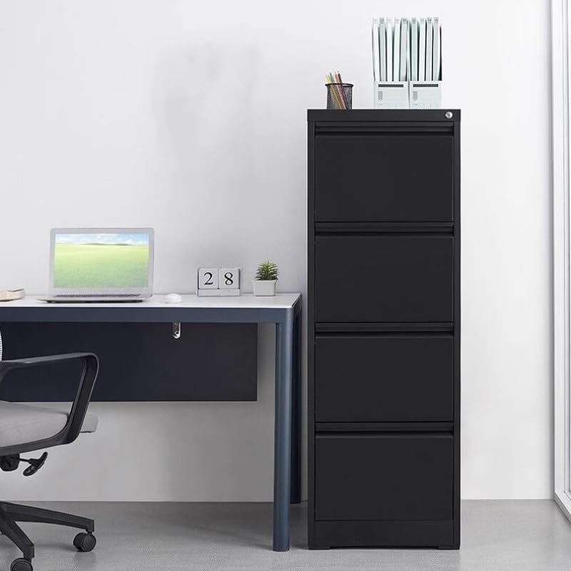 4 Drawer File Cabinet with Lock,Heavy Duty Vertical Filing Cabinets for Home Office, File Storage Cabinet for Letter/Legal/A4/F4 Size File,Assembly Required