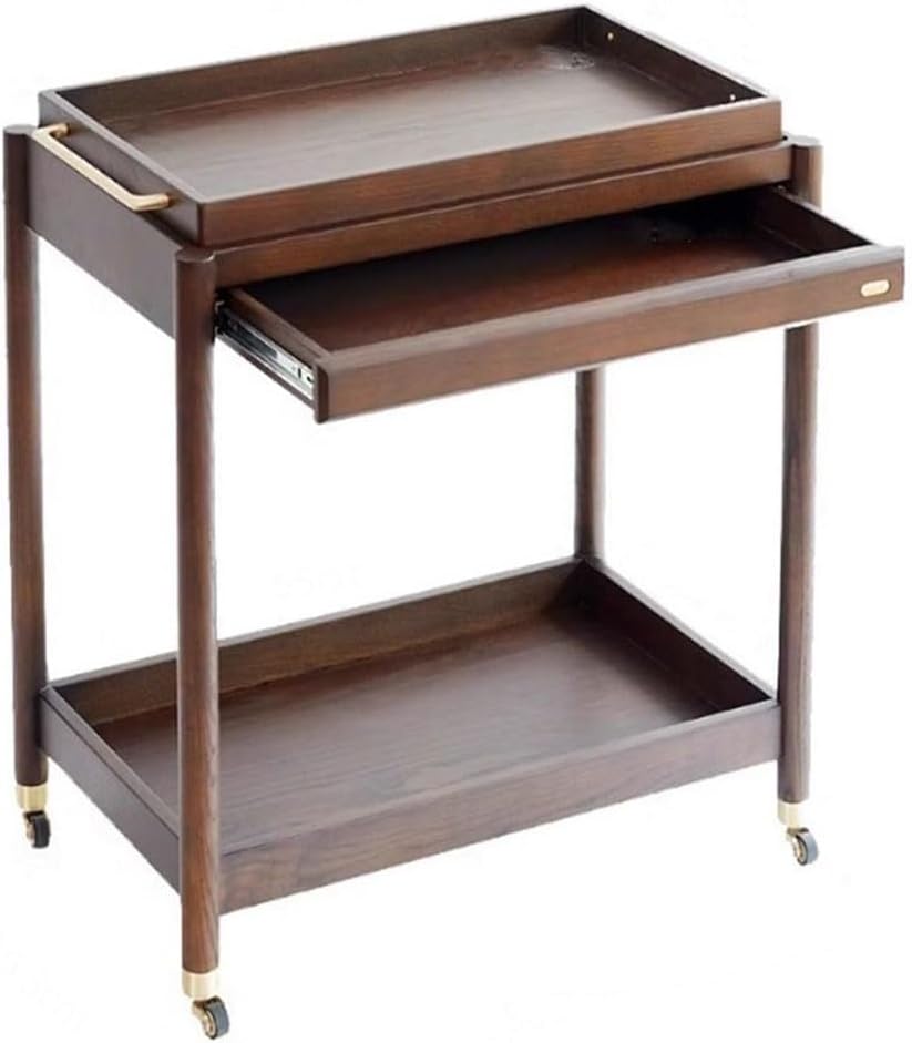 Minimalist Side Table Retro Country Style Small Trolley Movable Sofa Side Table Beverage Cart Dining Room Handcart