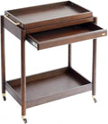 Minimalist Side Table Retro Country Style Small Trolley Movable Sofa Side Table Beverage Cart Dining Room Handcart