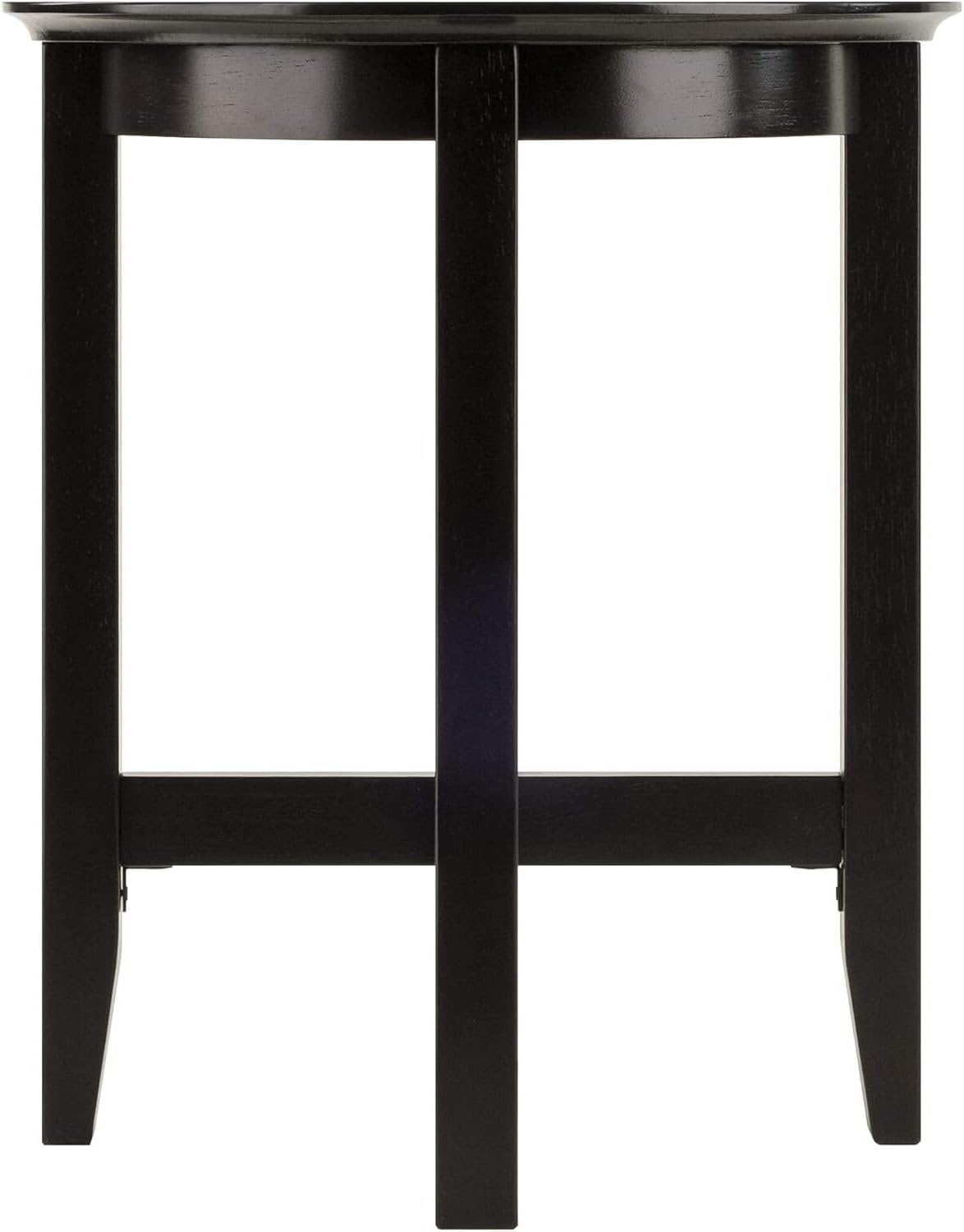 HomeStock Boldly Bohemian End Table - Artistic Design with Rich Espresso Finish, Perfect Accent Piece for Eclectic or Contemporary Interiors