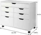 Furnifact White Storage Cabinet, Contemporary Pantry Organizer, Durable Composite Wood Finish, Space-Saving Design for Kitchen, Utility Room, Home Storage