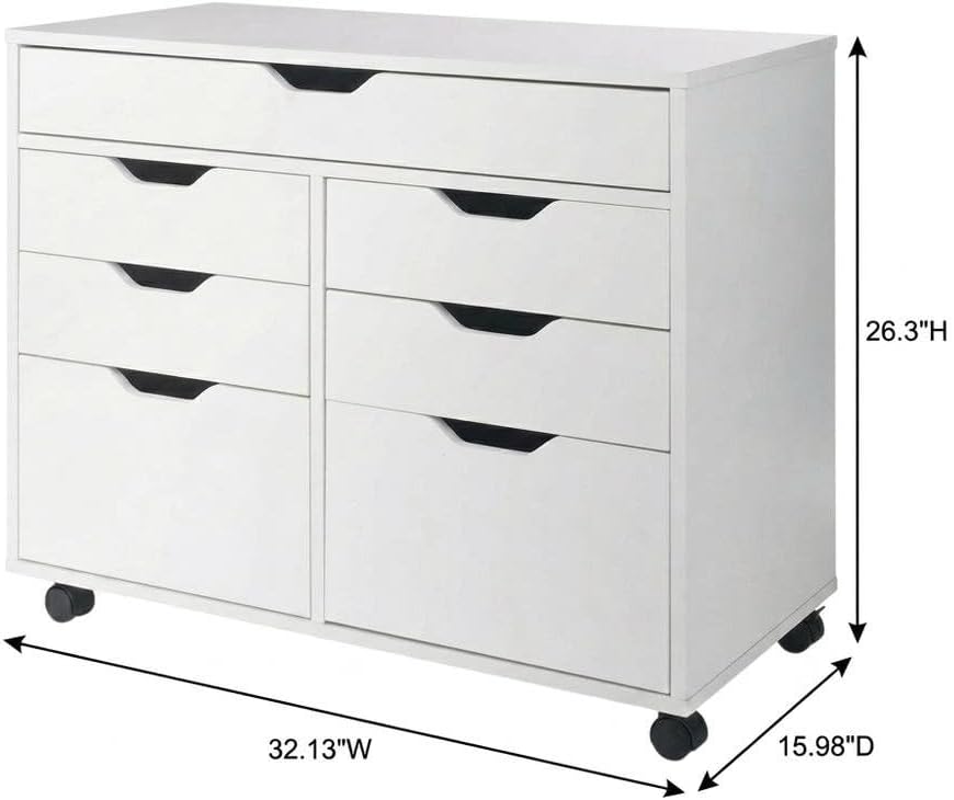 Furnifact White Storage Cabinet, Contemporary Pantry Organizer, Durable Composite Wood Finish, Space-Saving Design for Kitchen, Utility Room, Home Storage