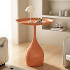 Boho Side Table End Coffee Tables, Unique Aesthetics Minimalist Accent Tables, Multifunction Round Metal Side Tables for Living Room Bedroom Sofa Balcony Couch Patio Yard Garden Indoor & Outdoor