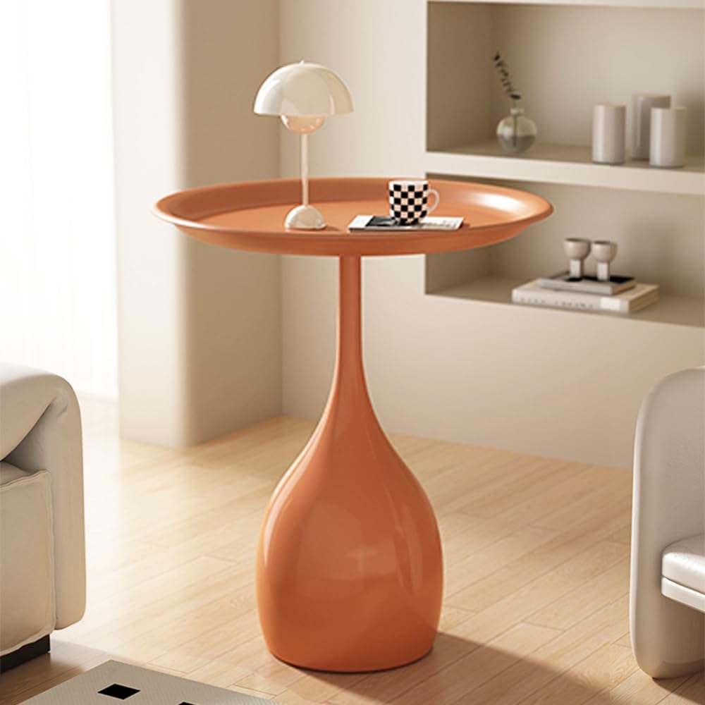 Boho Side Table End Coffee Tables, Unique Aesthetics Minimalist Accent Tables, Multifunction Round Metal Side Tables for Living Room Bedroom Sofa Balcony Couch Patio Yard Garden Indoor & Outdoor