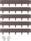 VEVOR Steel Landscape Edging, 5 Packs 39 x 5 in Rust-Resistant Metal Landscape Edging, Bendable Garden Edging Border, Heavy Duty Lawn Edging, Easy-to-Install, Flower Bed Yard Pathway Divider Brown