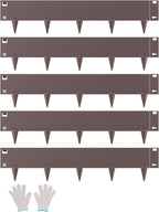 VEVOR Steel Landscape Edging, 5 Packs 39 x 5 in Rust-Resistant Metal Landscape Edging, Bendable Garden Edging Border, Heavy Duty Lawn Edging, Easy-to-Install, Flower Bed Yard Pathway Divider Brown