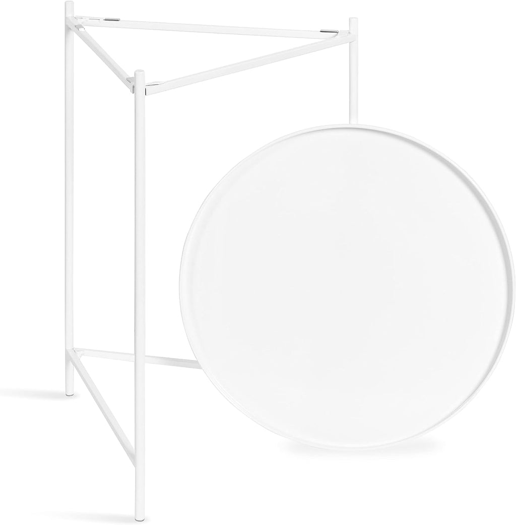 Kate and Laurel Ulani Modern Nesting Side Table, Set of 2, White, Sophisticated Glam End Tables for Storage and Display