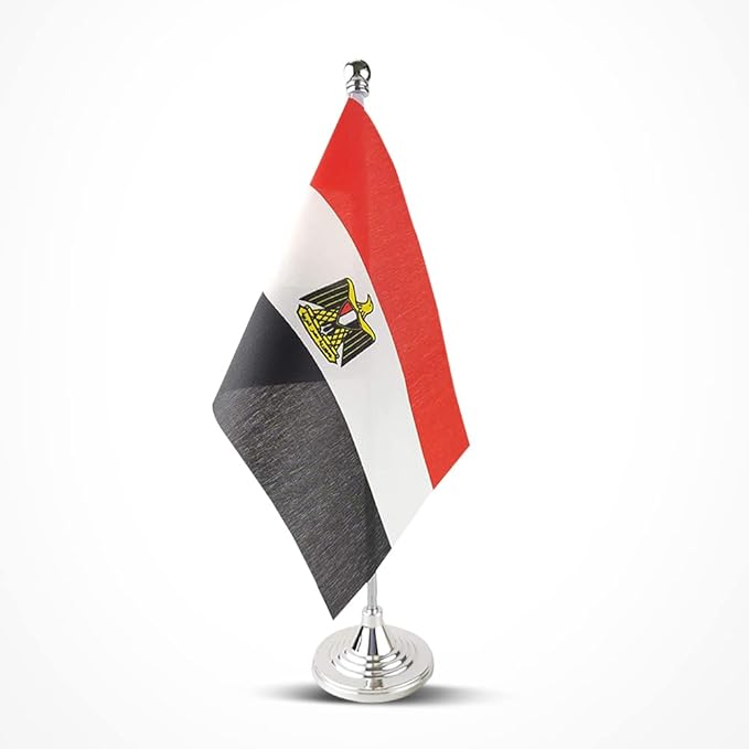 Egypt Flag Egyptian Flags, Small Mini Egyptian Desk Flag, Used for Table Office Classroom Home Patriotic Events Decorations