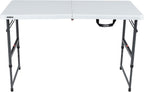 LIFETIME Height Adjustable Folding Table, 4 Foot