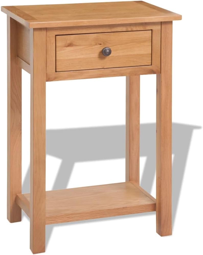 Console Table, Solid Oak Wood, 29.5 Tall, Ample Storage, Perfect for Living Room or Entryway, Durable Design, Versatile Style