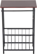 Side Table,Narrow End Table for Small Spaces,Snack Couch Table with Holder,Nightstand for Living Room,Bedroom,Office,Bathroom,Balcony (Coffee)