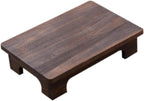 Low Wooden Tea Table, Elegant, Stable, Minimalist Stool, Lightweight Floor Table, Compact for The Windowsill in The Room, Brown, 40x28x10cm