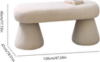 Modern Bench for Bedroom End of Bed, Ottoman with Boucle Fabric, Faux Fur of, Upholstered Entryway for Living Room Entryway(Dark Green)