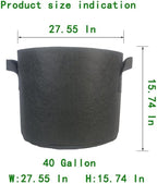 WEIFENG 3-Pack 40 Gallon Grow Bags Large Pots for Plants Outdoor with Handles