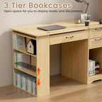 Drafting Table with Storage Cabinet & Drawers, Adjustable Drawing Desk with Open Shelves, Craft Table Painting Desk for Artists, Painters, Drawing, Crafting, Reading, Writing, Working