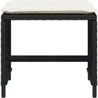 Garden Stool Set of 4 Black 14.2 in