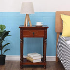 Telephone Table, American Bedside Table with Drawers,The Sofa Beside The Cabinet,Solid Wood Side Table,Living Room Flower Rack,Fish Tank Rack,Telephone Side Table