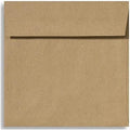 LUXPaper Square Invitation Envelopes | Peel & Press | 6 1/2" x 6 1/2" | Grocery Bag Brown | 70lb. Text | 50 Qty