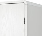 72" Tall Farmhouse Kitchen Pantry Cabinet, Curved Storage Cabinet with 3 Adjustable Shelves, 8 Door Shelves & Hidden Drawer for Kitchen Dining Bathroom (White)