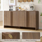 AMERLIFE 63" Fluted Sideboard Buffet Cabinet with Storage