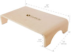 EARTHLITE Wooden Step Stool - Beautiful Finish, Large Surface, Strong & Stable Bed Step, Foot Stool, Massage Step-Up (4" or 7")