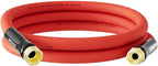 SPECILITE 5/8" Hot/Cold Short Leader Garden Water Hose 10 ft, -50℉-190℉, Flexible & Lightweight Rubber Pipes With 3/4" Brass Fittings for Yard, Outdoor, Farm, Red