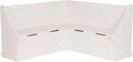 Linon Harris White Corner Breakfast Nook - Nook Only, Table is NOT included! 20.88D x 61.88W x 36.63H in