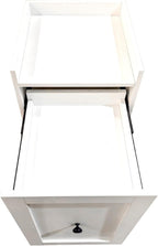 Sliding Pantry Organizer Cabinet with Wheels, 3 Tier Pull Out Snack Storage Rack for Kitchen, Bathroom, Laundry Room, White Mobile Food Organizer with Door & Shelves